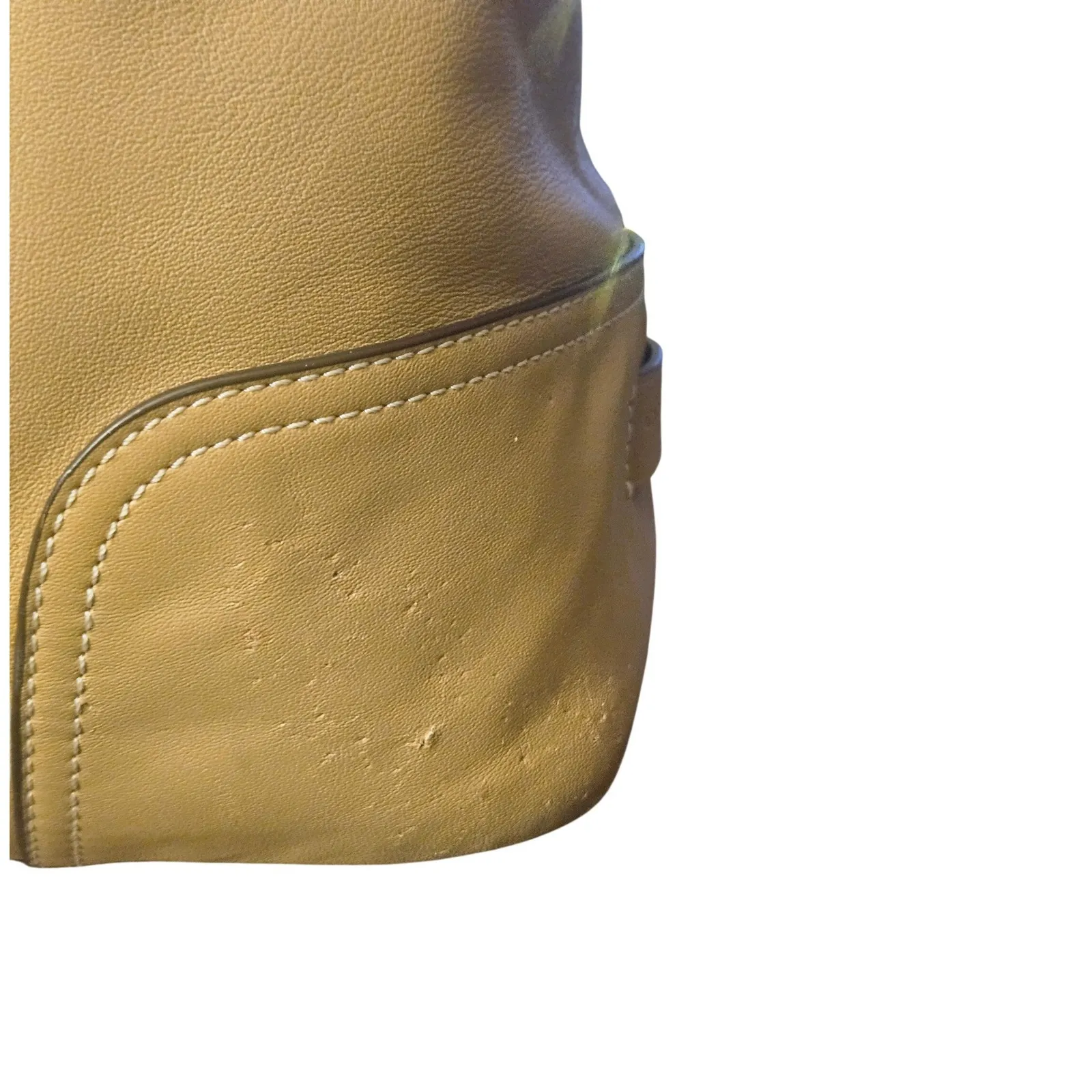 Coach Leather Tote Bag Camel Tan Shoulder Handbag NAF461 F27722 Women - Image 4