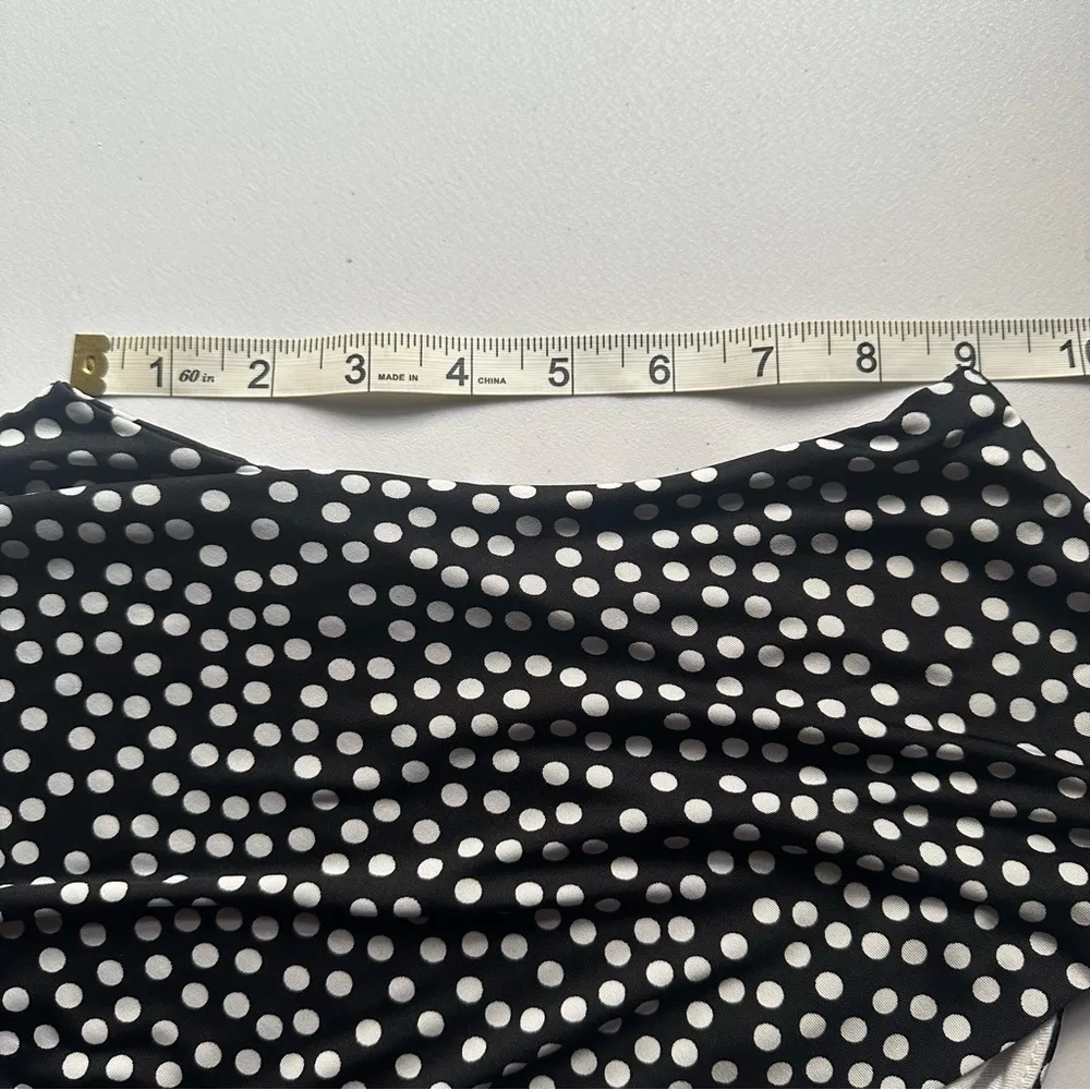 Gilli Women’s Black & White Polka Dot Sleeveless Midi/Tea Length Dress - Image 11