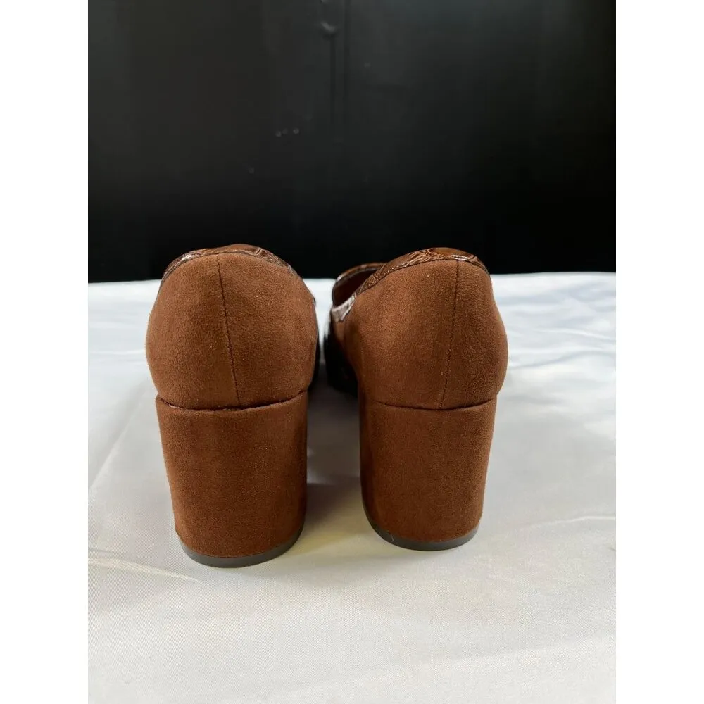 Karen Scott Womens Brown loafer Heels Size 7M SKU 7303 - Image 5