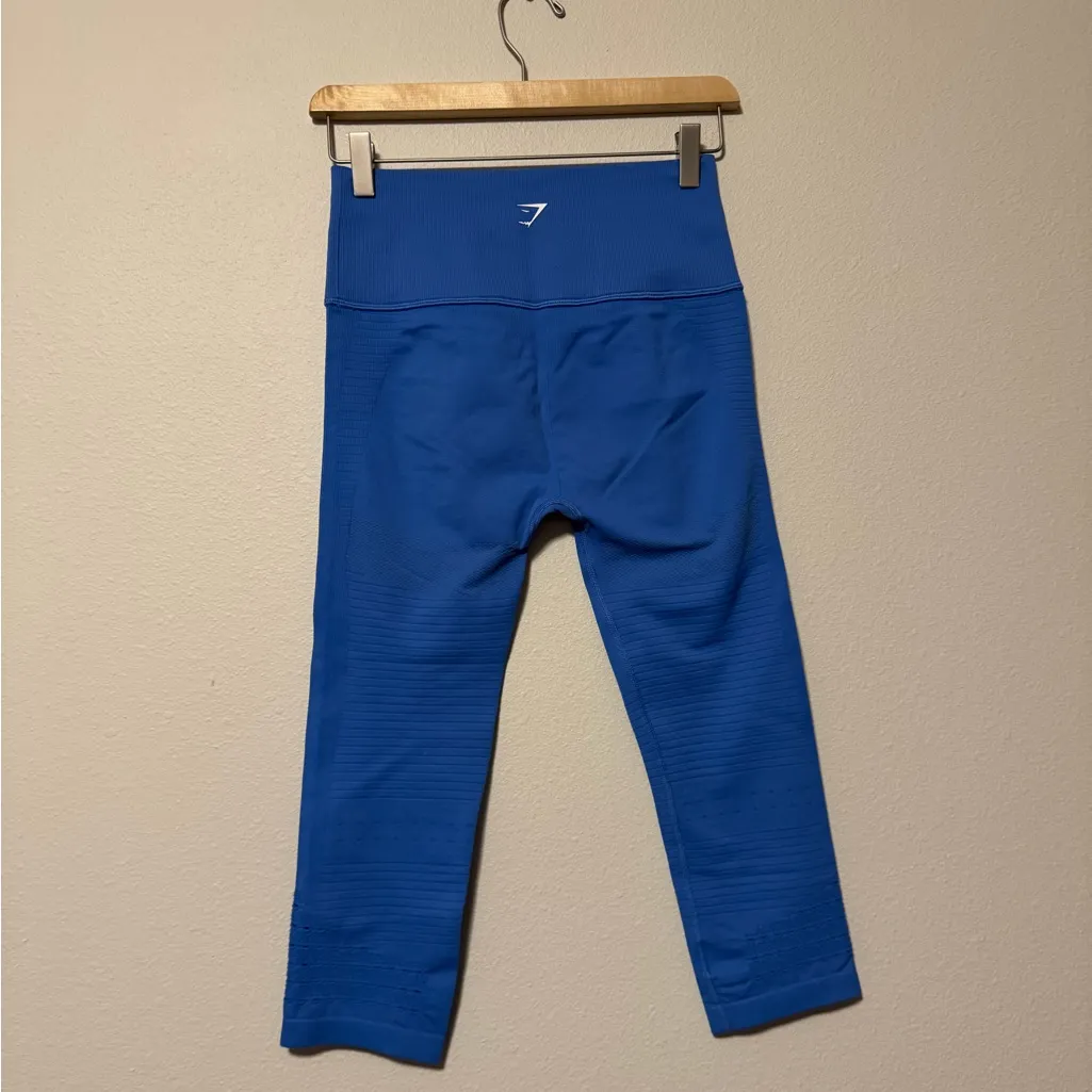 Gymshark Electric Blue cropped Leggings - Image 2