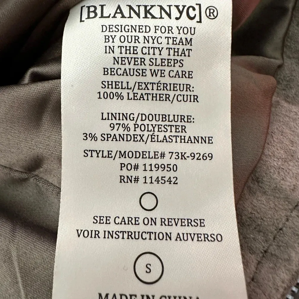 BLANK NYC  NWT Suede Moto Jacket in sand Stoner sz Small $198 MSRP 18” p2p - Image 9