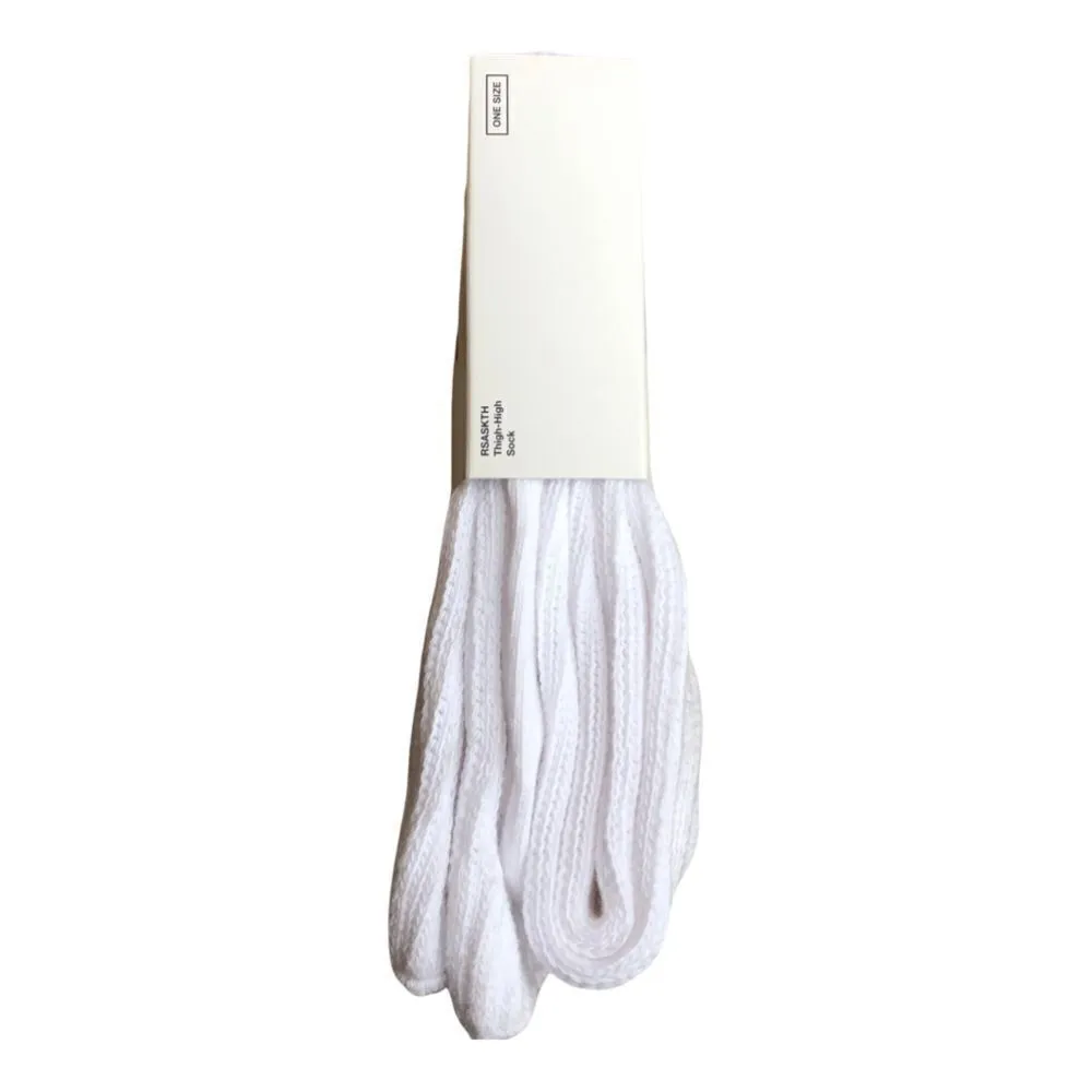 American Apparel Brand New 2000s Y2K White Vintage Deadstock Thigh High Socks - Image 3