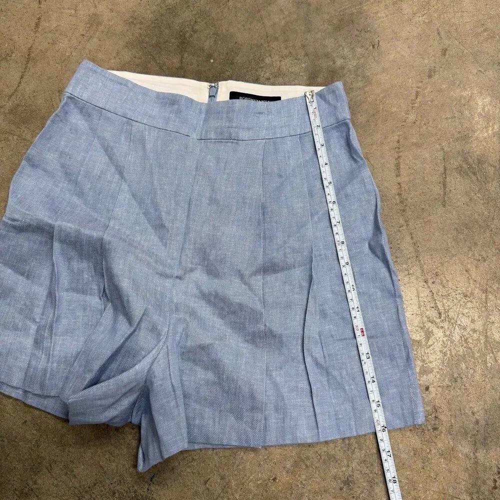 BCBGMAXAZRIA linen pleated trouser shorts - Image 6