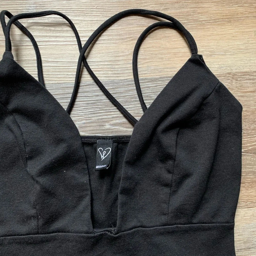 Windsor Black Bodycon Spaghetti Strap Mini Dress S - Image 2