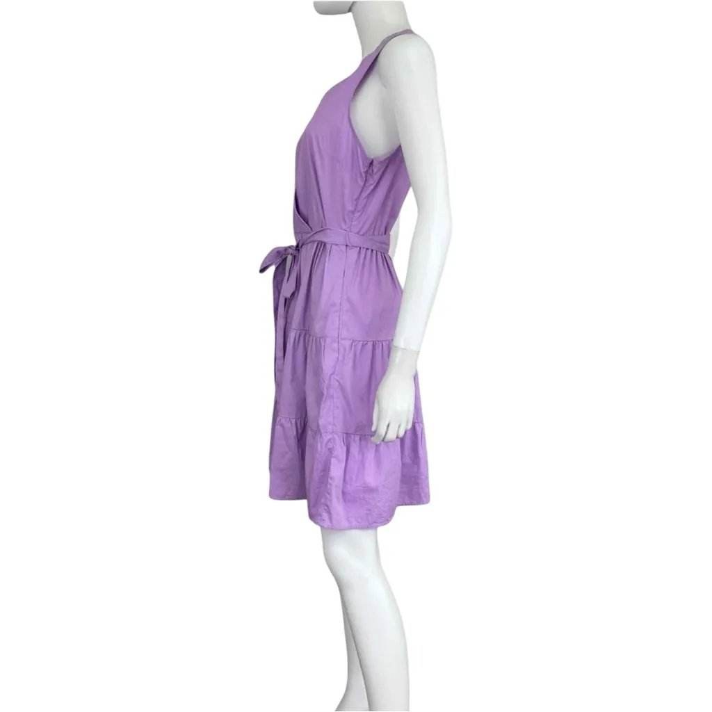 J. Crew NWT Purple Wrap Mini Dress Size 8 - Image 4