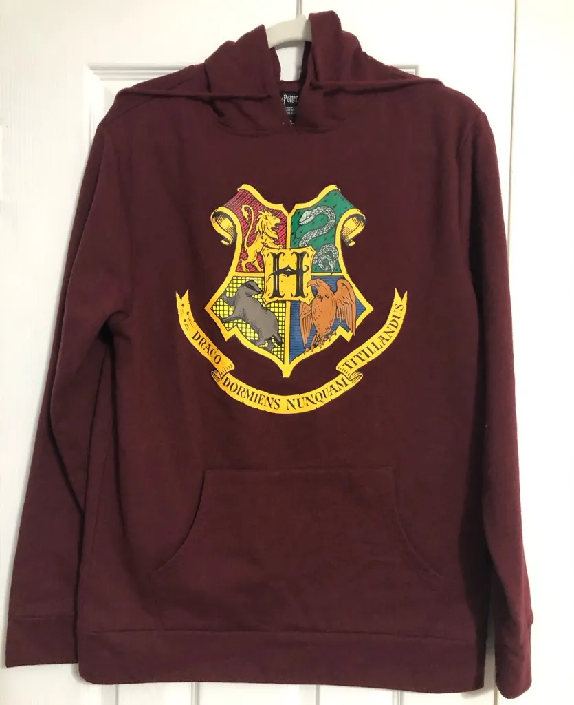 Harry potter hooded sweatshirt women’s size medium. Hogwarts on back graphic - Image 1