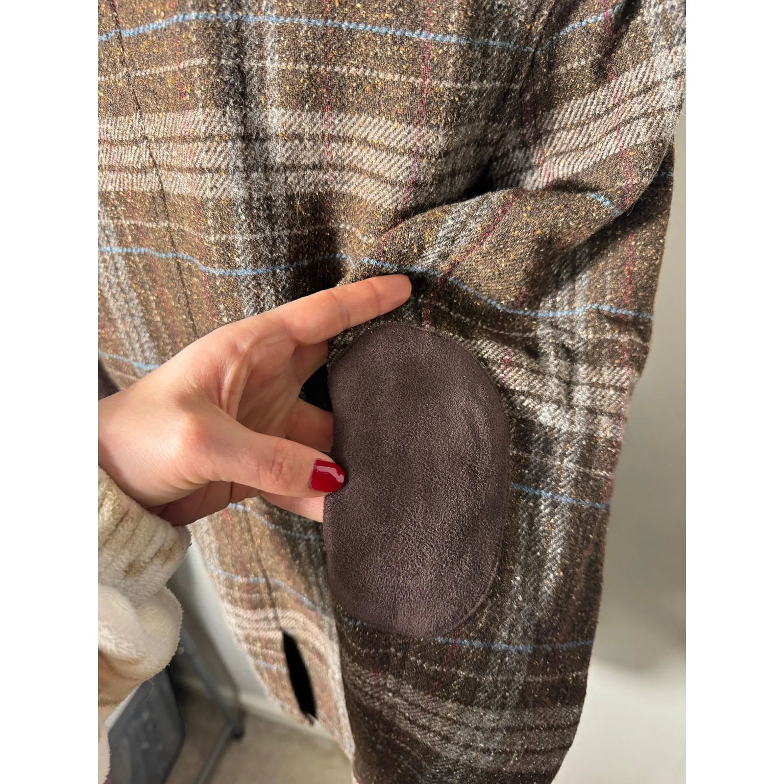 Vintage Preppy Academia L.L. Bean Wool Blazer Jacket Medium Brown - Image 5