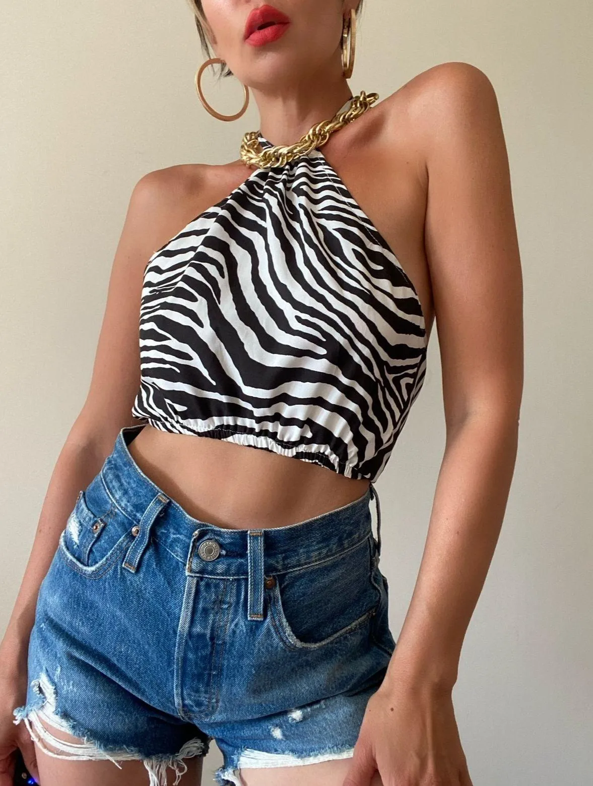 Zebra Halter Top - Image 5