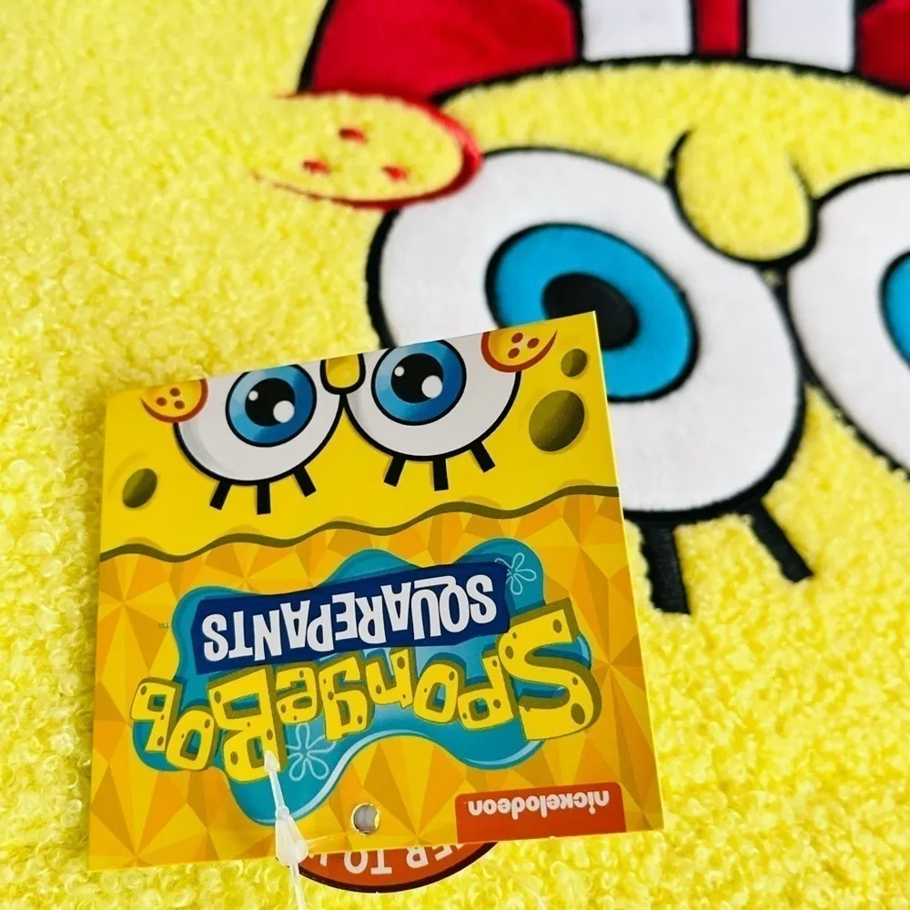 SpongeBob SquarePants Rare XL Fuzzy Weekender Tote Bag w/ Shoulder Strap NWT - Image 8