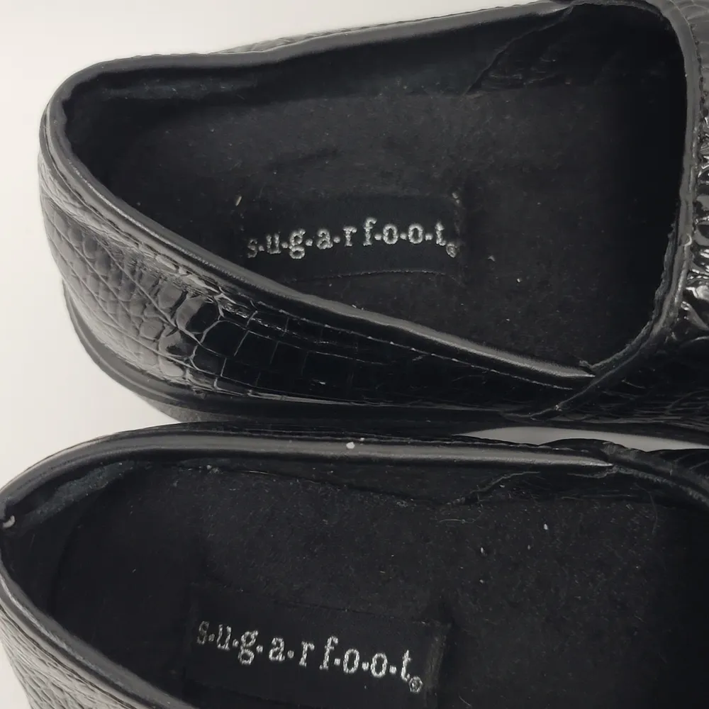 Sugar Foot Slip On Mules And Clog Patent Leather Black Size 6.5 - Image 5