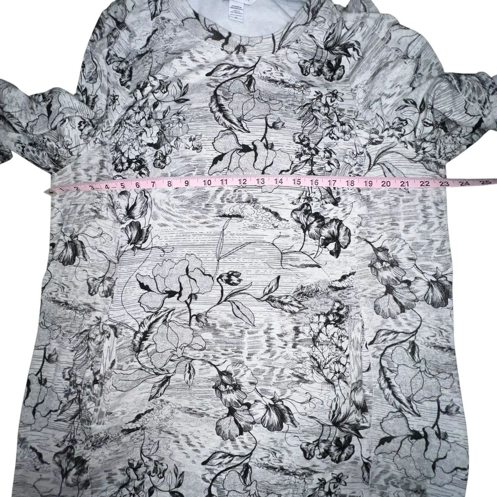 ATHLETA Balance Dress Eden Floral Gray Long Sleeves Pockets Athletic Women 1X - Image 7