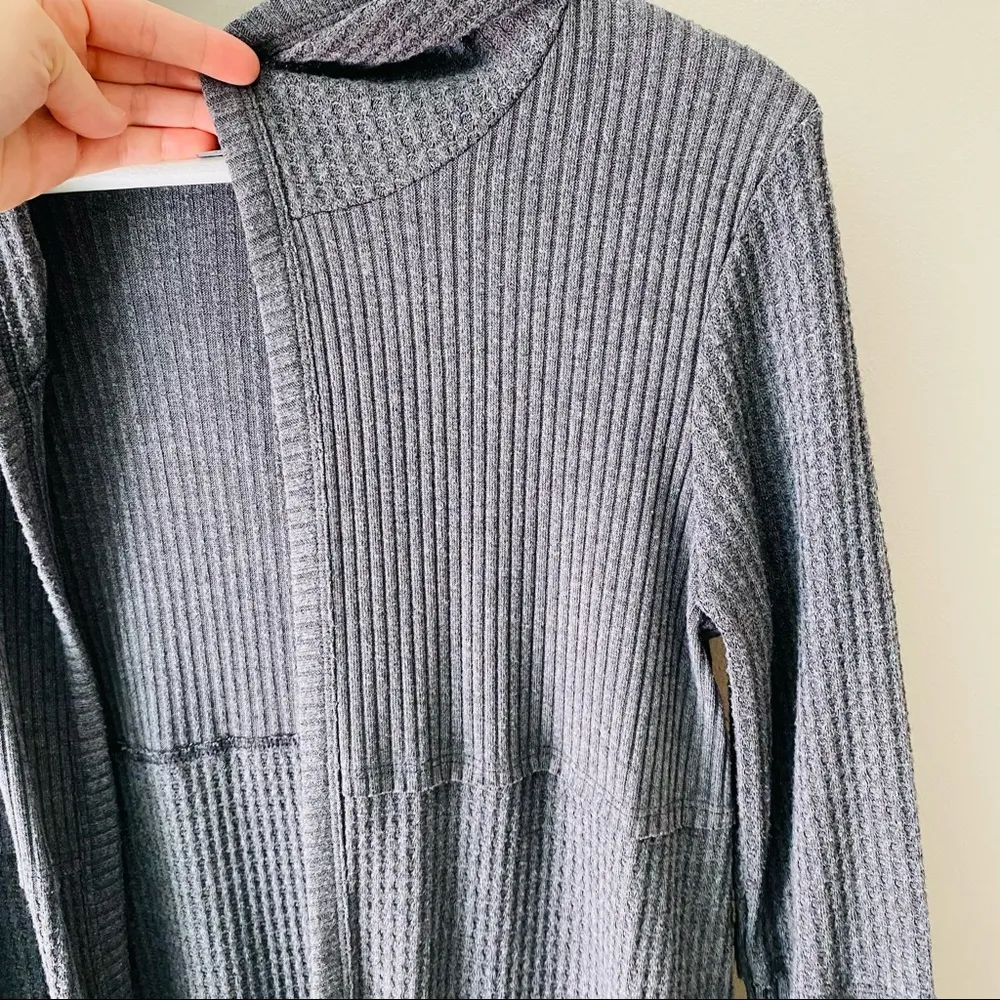 Paper Crane Long Open Front Cardigan Gray Sz XS - Image 5