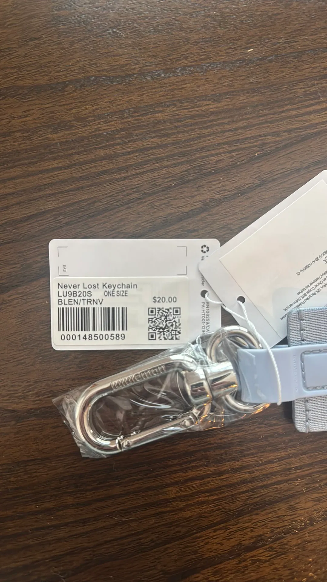 Lululemon Never Lost Keychain Light Blue  - Image 4