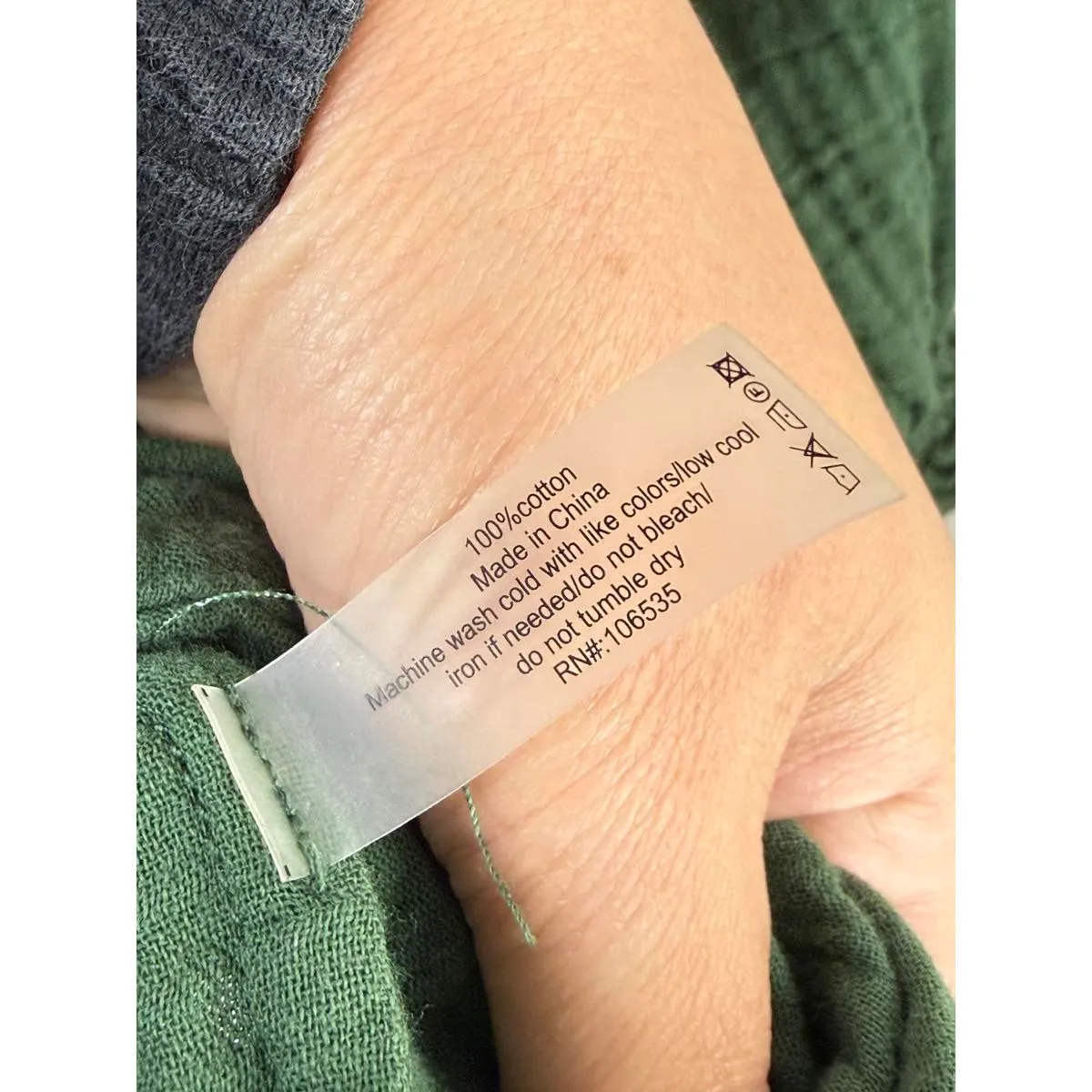 sundays from Anthropologie 100% Cotton High Neck Olive Blouse - Size - 0 (small) - Image 4