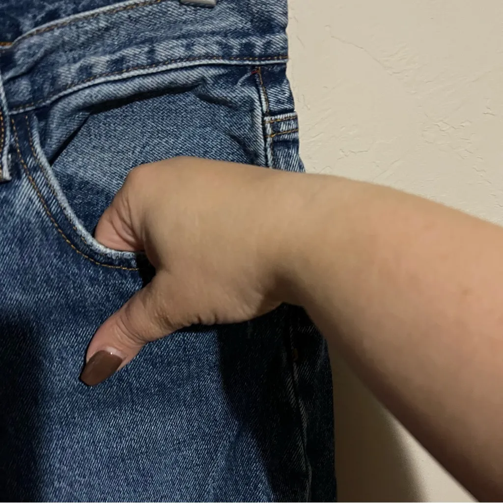 Favorite Daughter The Tommy‎ Low Slung Long Straight Boston Denim Jeans Blue Size 24 - Image 6