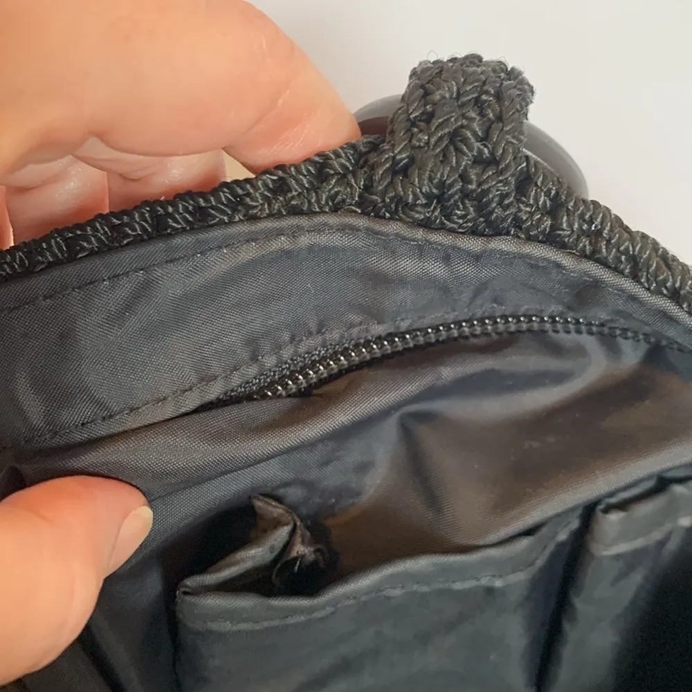 The Sak Black Crochet Shoulder Bag Medium - Image 7