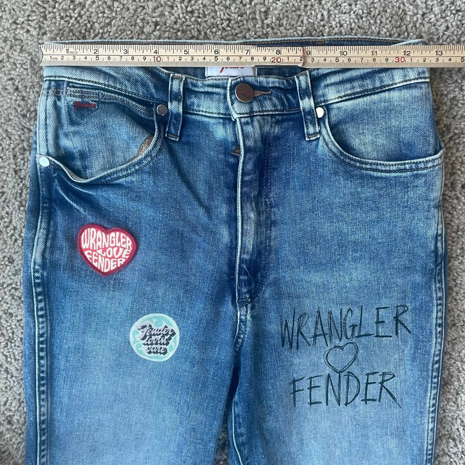 Wrangler x Fender Westward 626 High Rise Bootcut Jeans 26x32 Blue Size 26 - Image 4