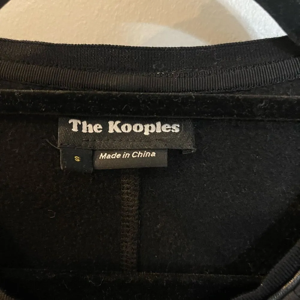 The Kooples Black Bomber Jacket with Zipper and Fitted Style - Image 3