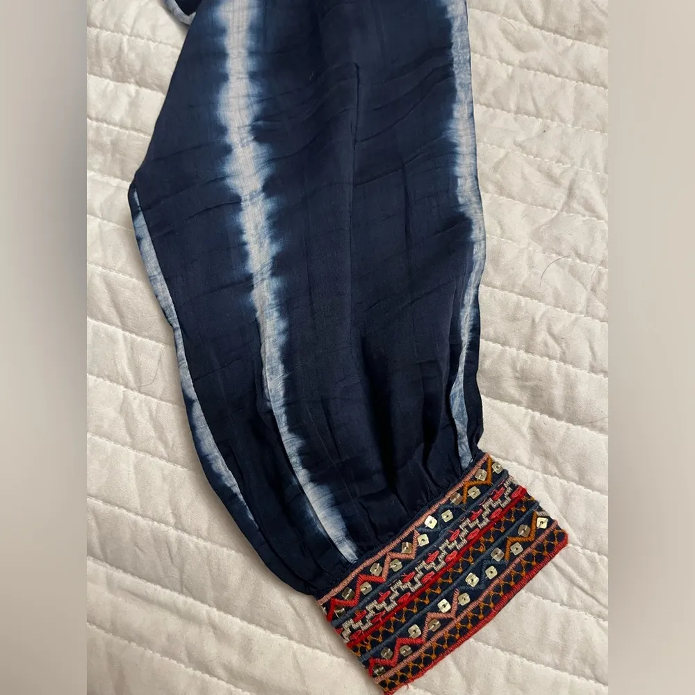 NWT Anthropologie Verb by Pallavi Singhee Beaded Tie-Dye Mini Dress - Image 8