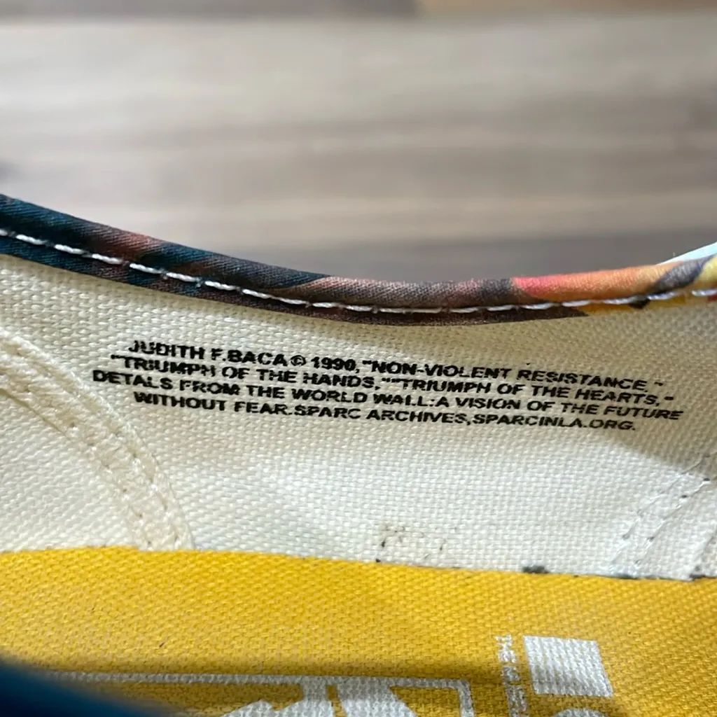 Vans X MOCA Judy Baca Art Authentic Sneakers Limited Edition W Sz 9 M Sz 7.5 - Image 16