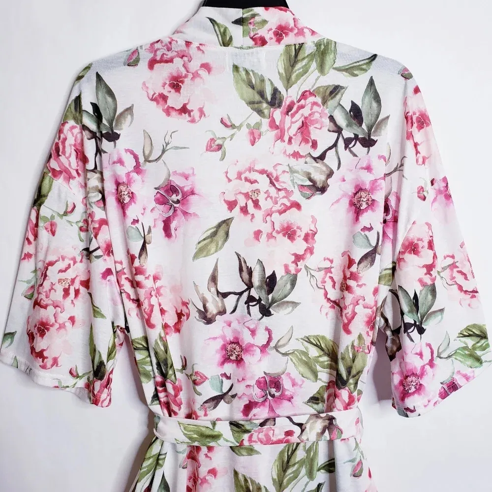 Mu Mu Show Me Your Mumu Robe Brie Pink Floral Size O/S - Image 5