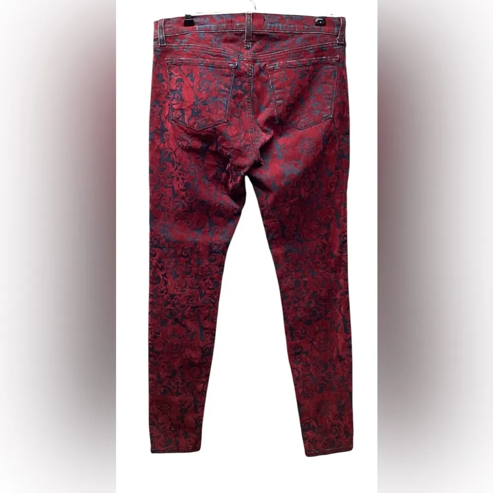 J Brand skinny jeans. Size 29. Velvet damask pattern on denim - Image 4