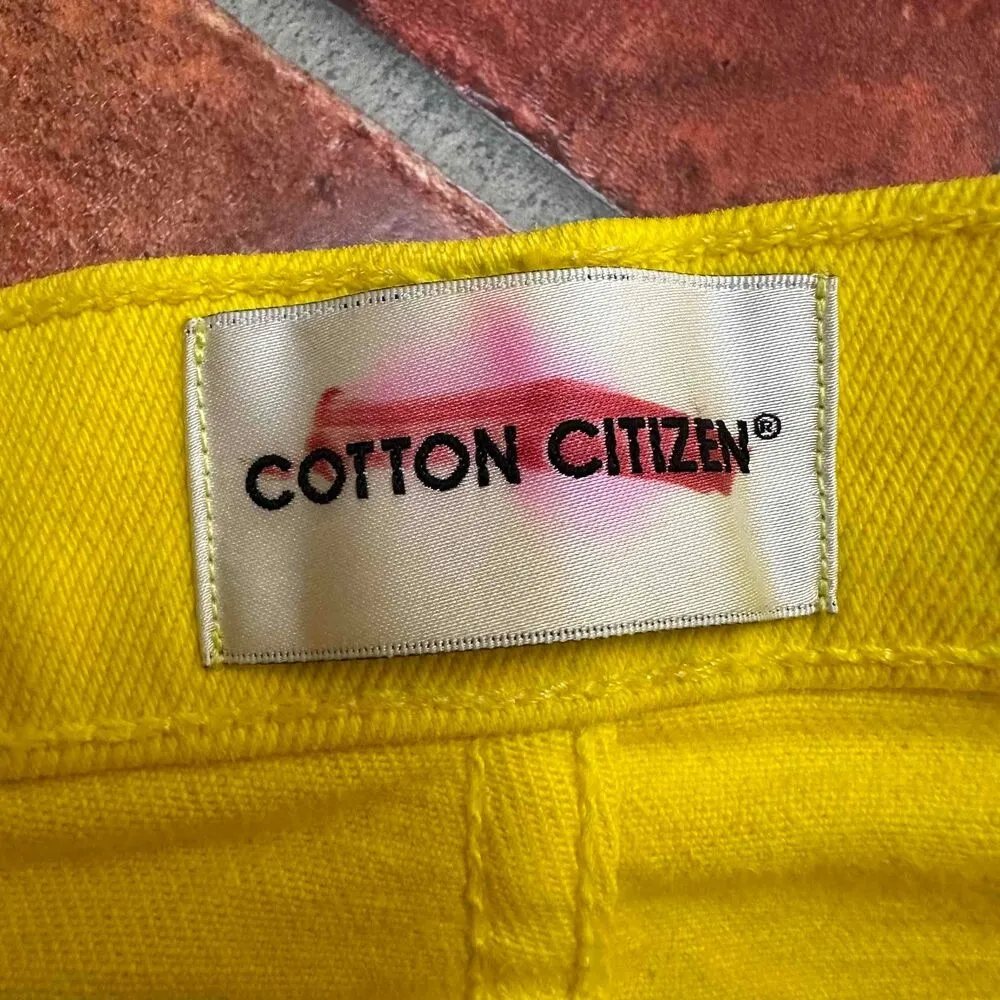 Cotton Citizen Vibrant Yellow Jeans Size 24 - Image 4