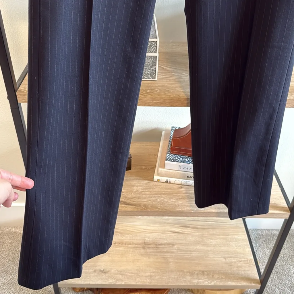 Ann Taylor LOFT Mid-Rise Ann Wool Pinstripe Woven Career Dress Pant Trouser, 10 - Image 3