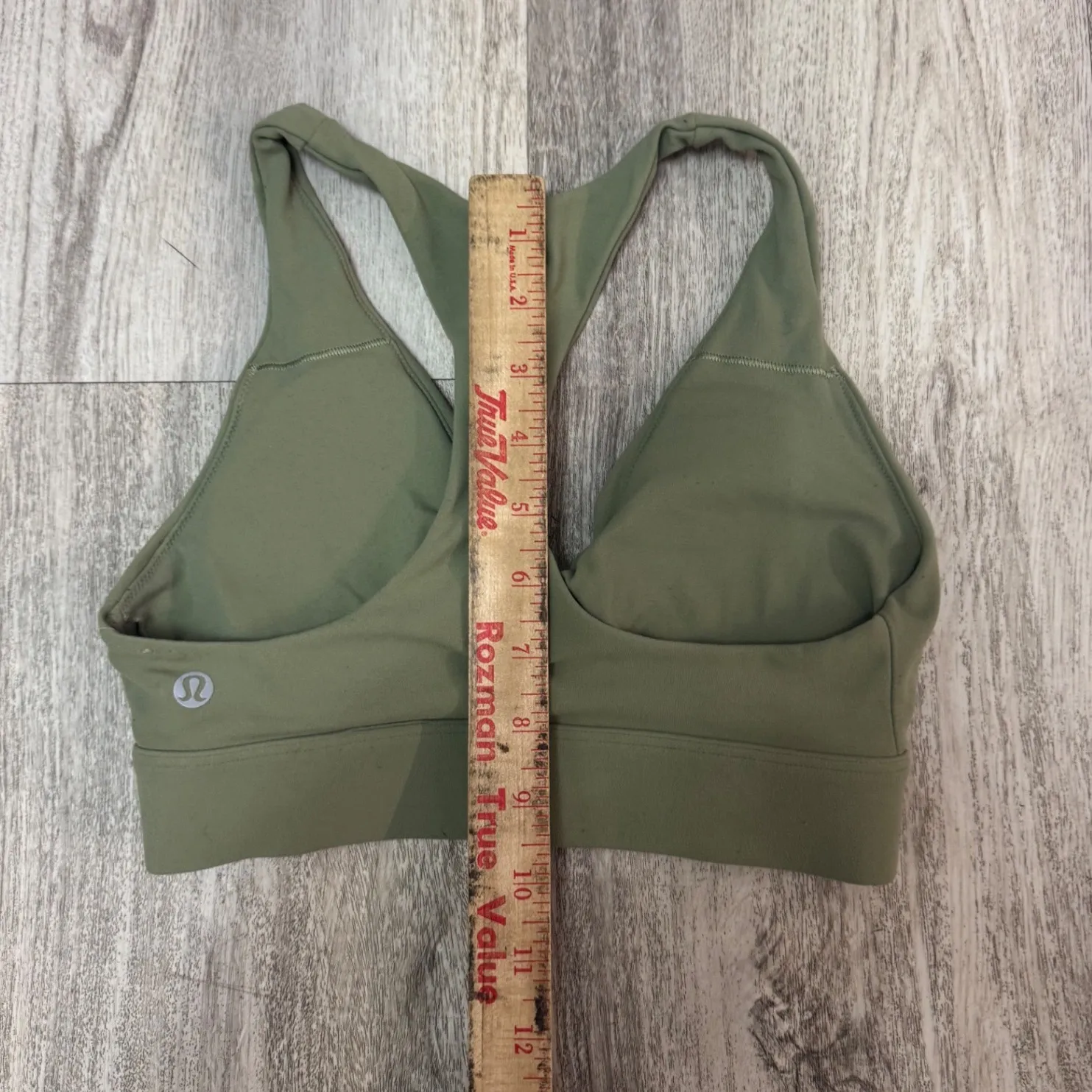 Lululemon Align‎ Sweet Awakening Sports Bra Size 4 Olive Green Yoga Workout - Image 5