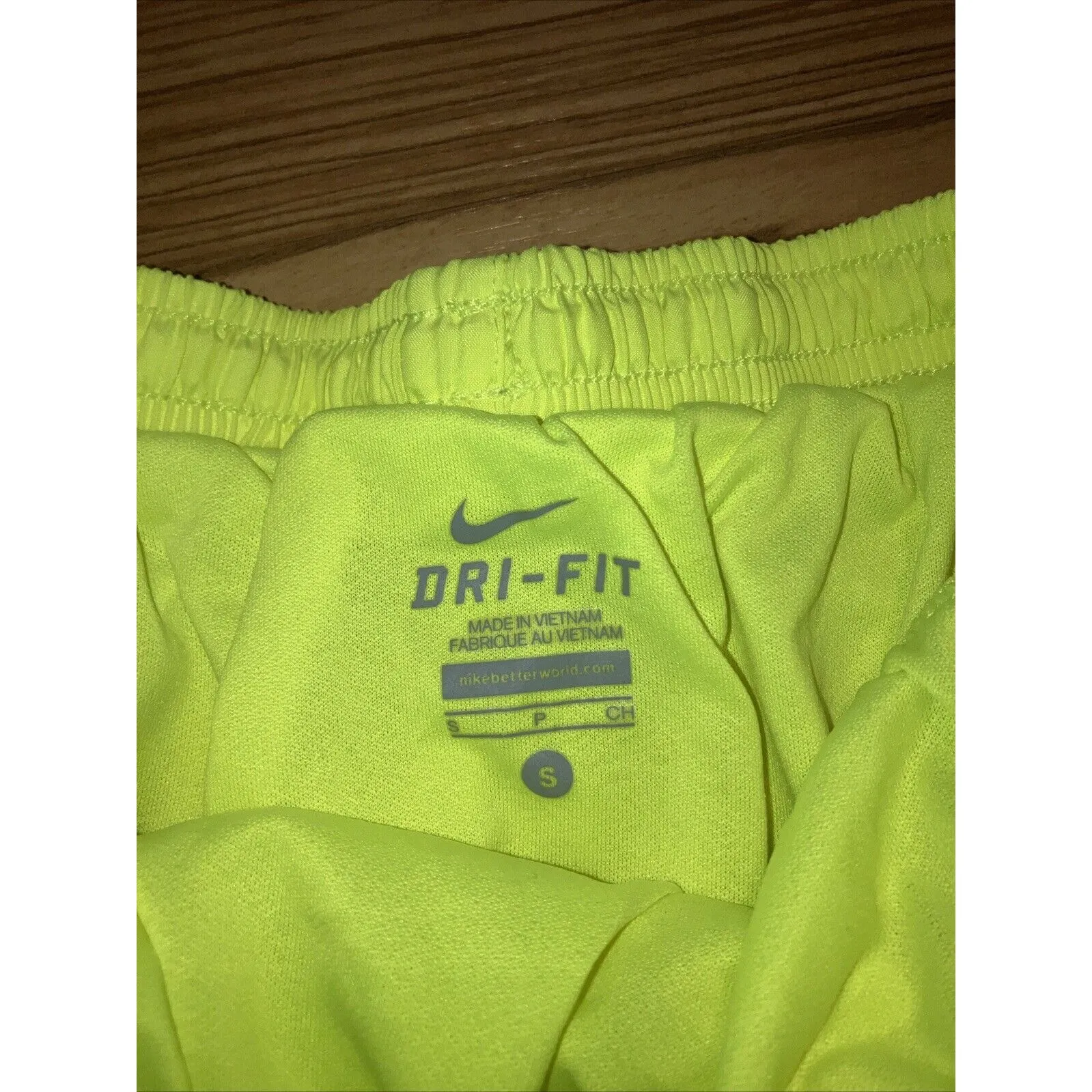 Nike womens Dri-Fit‎ shorts small lot of 2 Navy Blue Yellow - Image 3