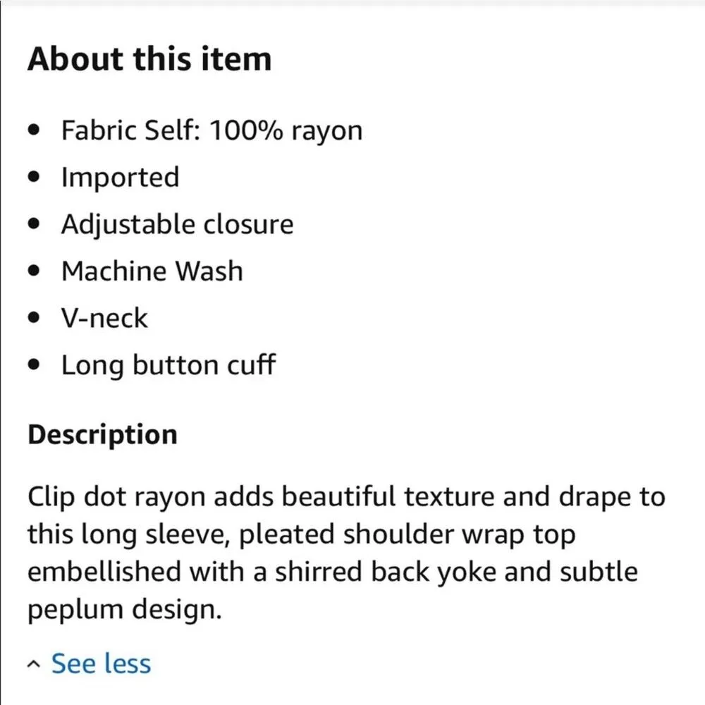 BCBGMaxAzria Pleated Shoulder Wrap Ruffled Top Blouse Size Medium - Image 5