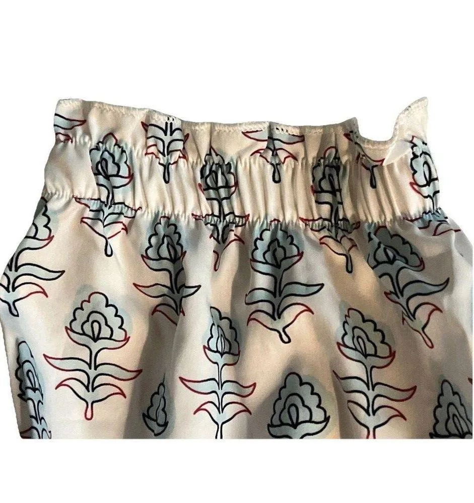 Collared Shirt Dress Short Sleeve Pockets Floral Summer Casual Long XL White - Image 3