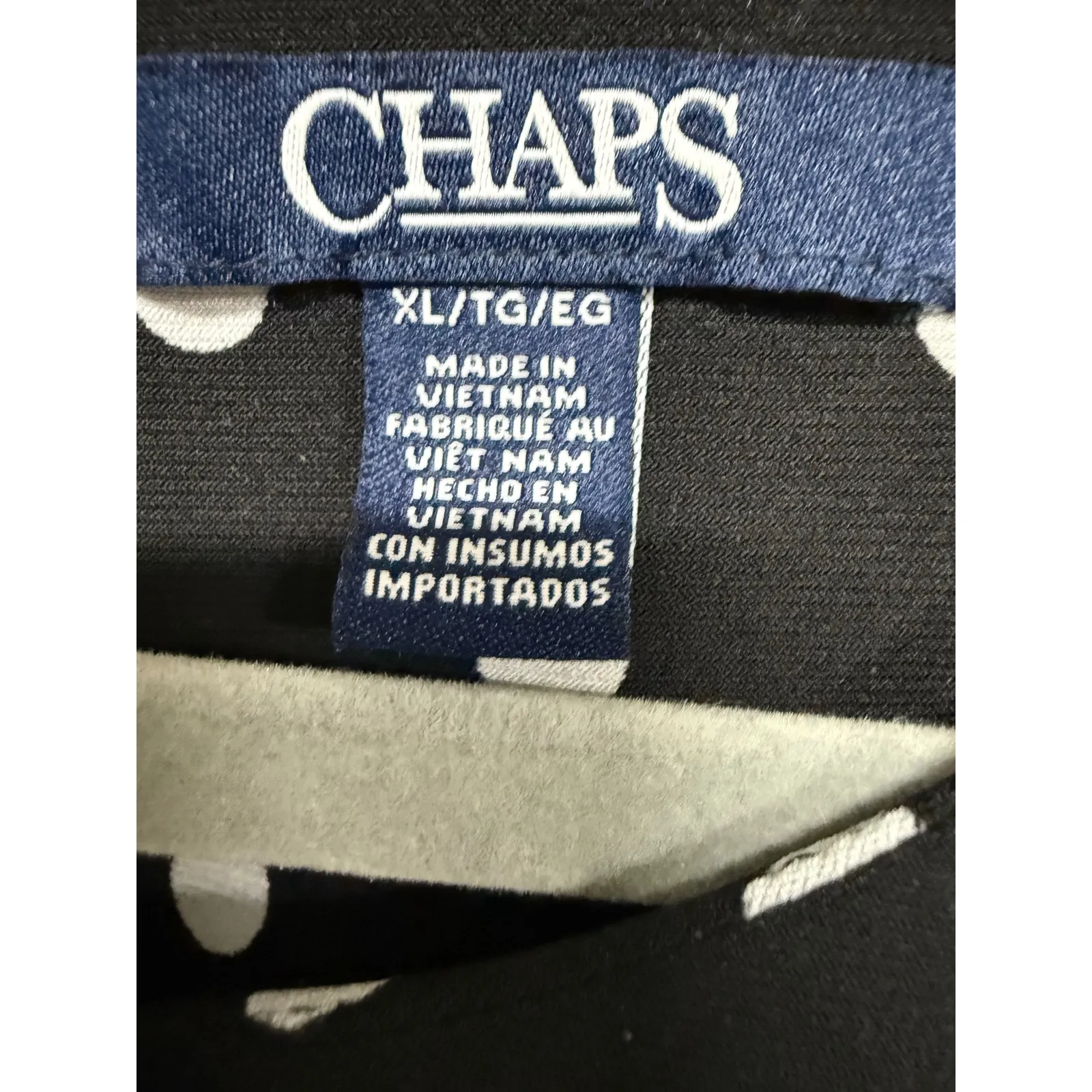 Chaps XL Black Polka Dot Sleeveless Sheath Dress Y2K Party Cocktail Swing - Image 5