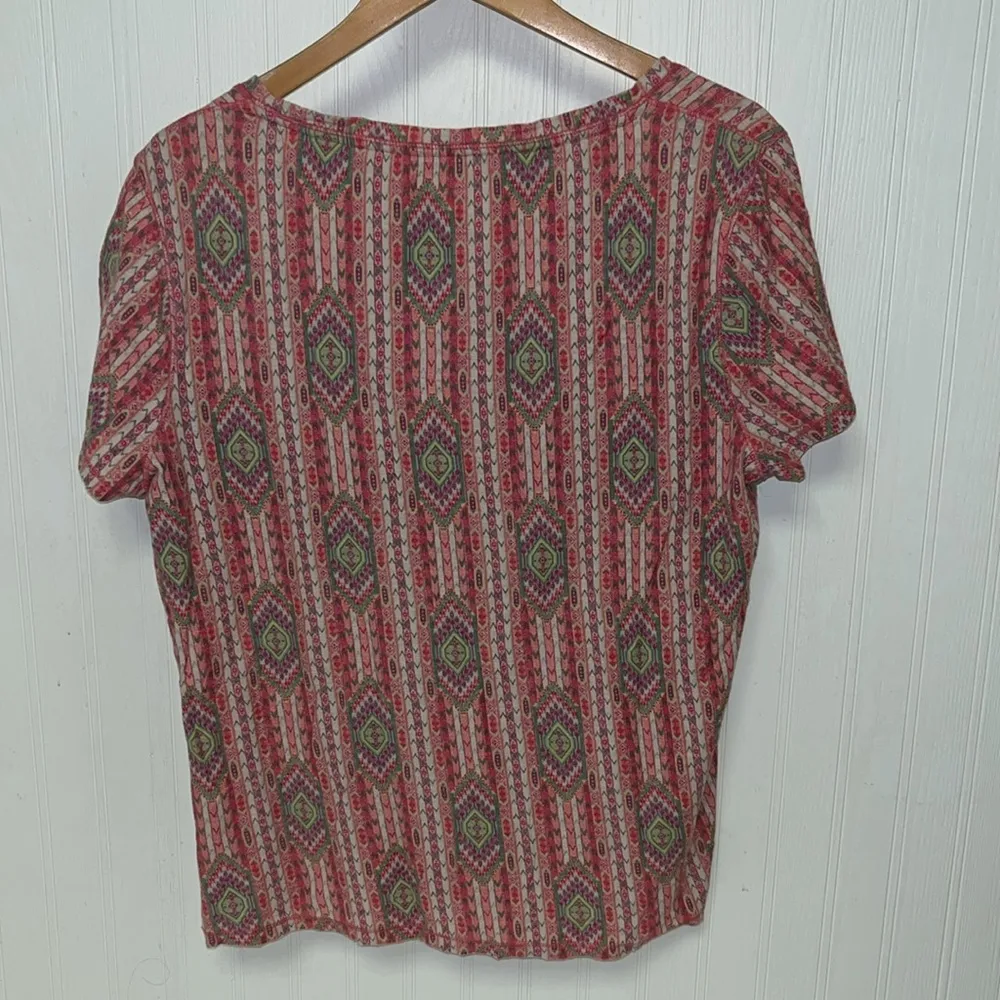 Navajo or Aztec Print Short Sleeve T-shirt - Image 3
