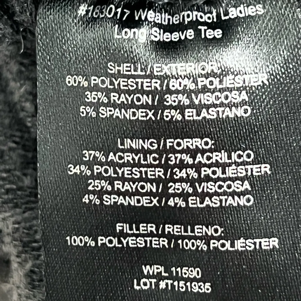 32 DEGRESS HEAT WEATHERPROOF TECHNOLOGY GRAY QUILT DESIGN TOP - Size Large - EUC - Image 4