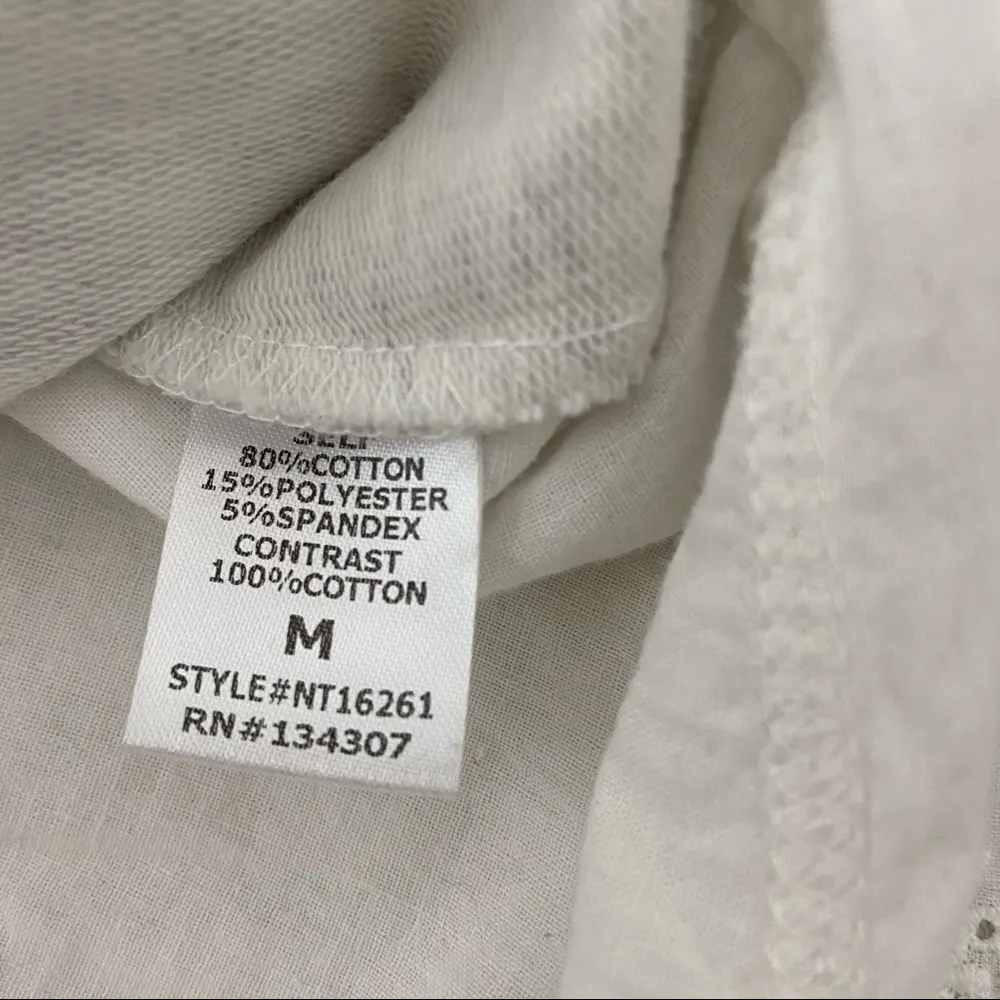 Lumiere Split Back Long Sleeve Crew Neck Top. Size Medium. EUC Gray - Image 8