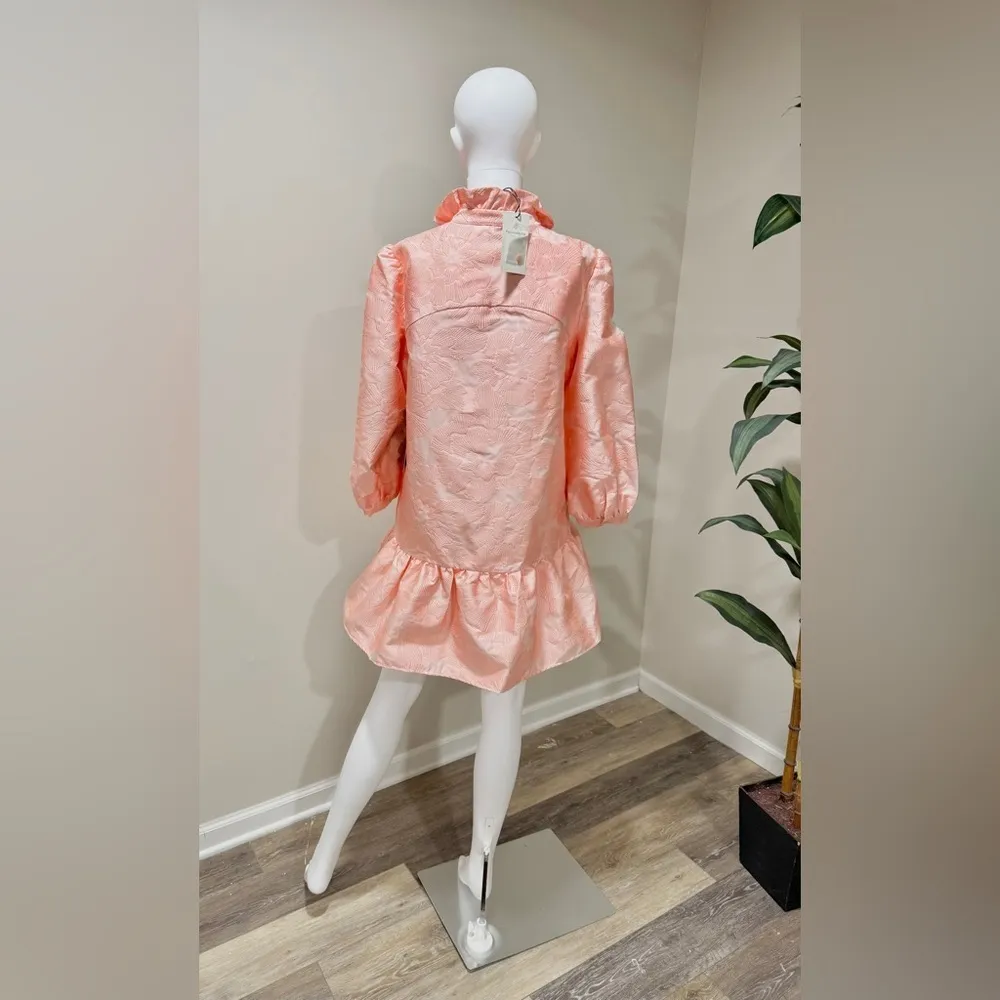 Tuckernuck Bellini Fil Coupe Palmerston Dress L NWT Pink Ruffle Party - Image 6