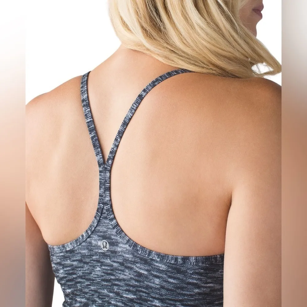 Lululemon  Power Y Tank Luon Dramatic Static White Black Size 4 - Image 3