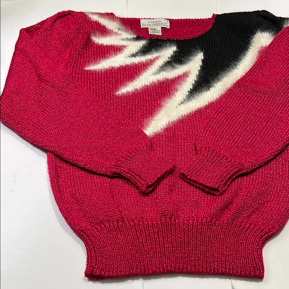 Stylish Red and Black Sweater - Image 2