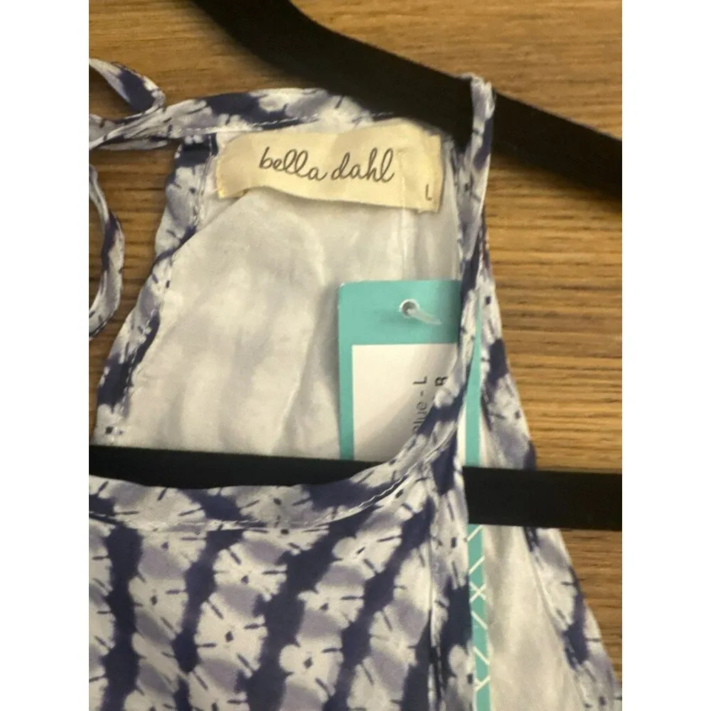 Bella Dahl Madison Halter Dress Large Blue Tie-Dye Sleeveless Stitch Fix NWT - Image 5