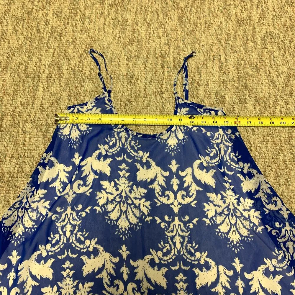 Show Me You Mumu blue and white paisley sleeveless mini shift dress size S - Image 8