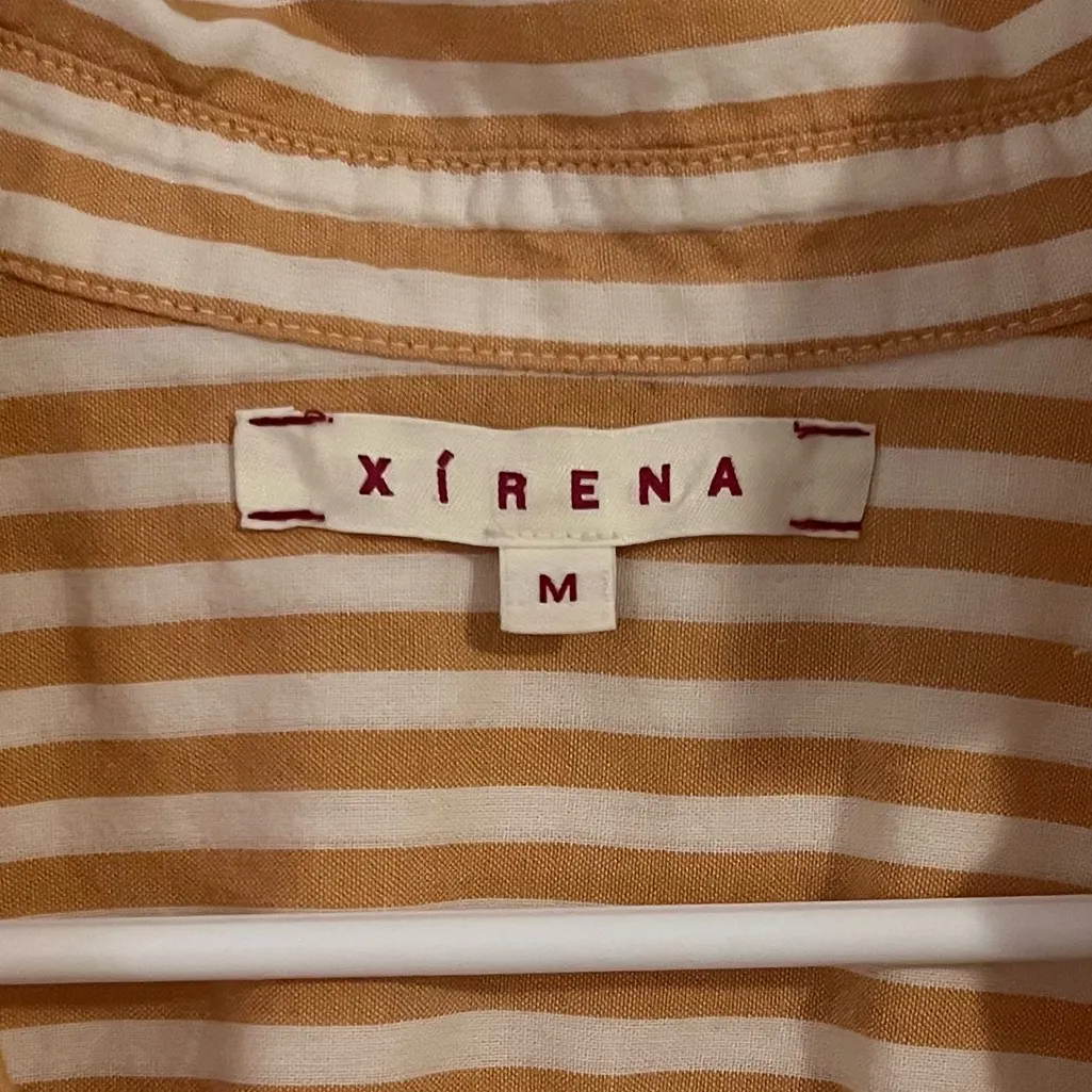 XiRENA orange and White Striped Top Size M - Image 2