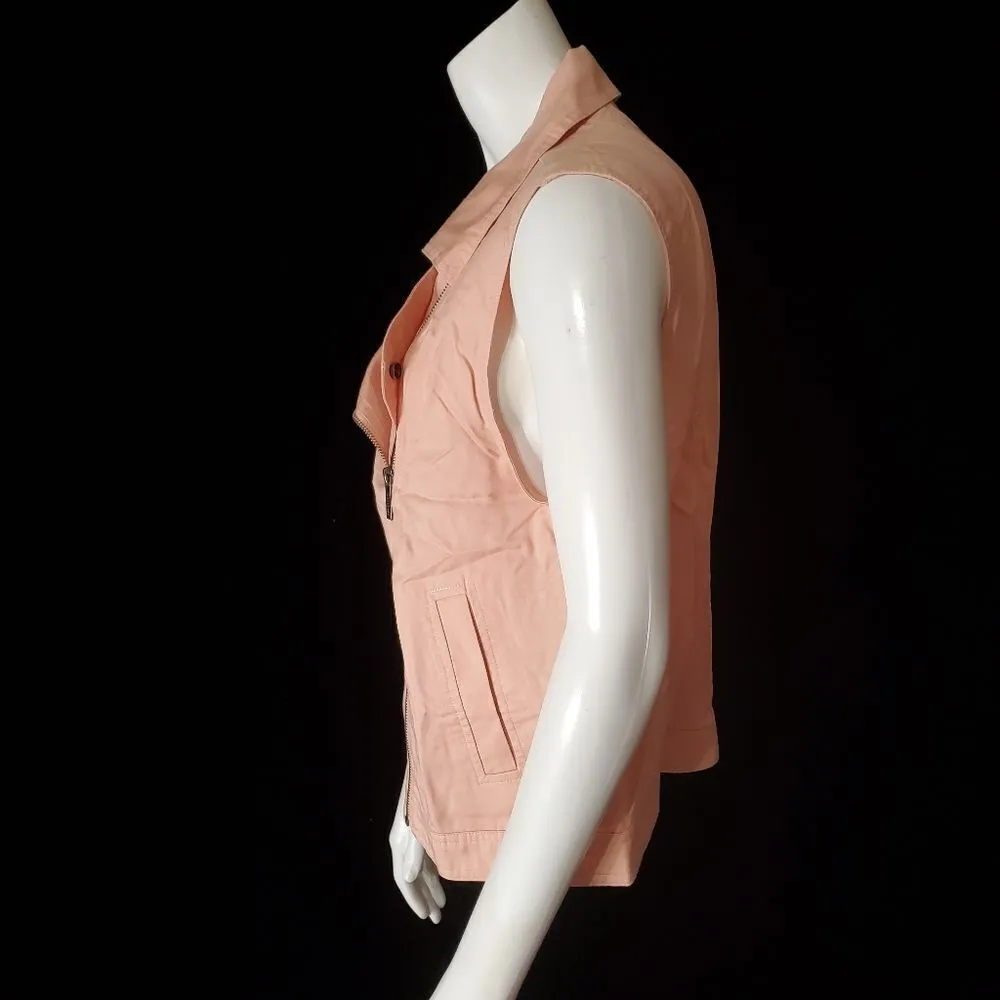 NWT Sanctuary Blush Pink Tencel Moto Vest (M) - Image 4