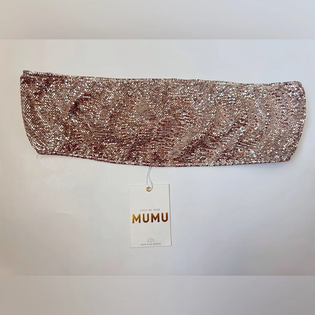 Show Me Your‎ MuMu NWT Women’s Micro Tube Silver Confetti Top Size M - Image 4