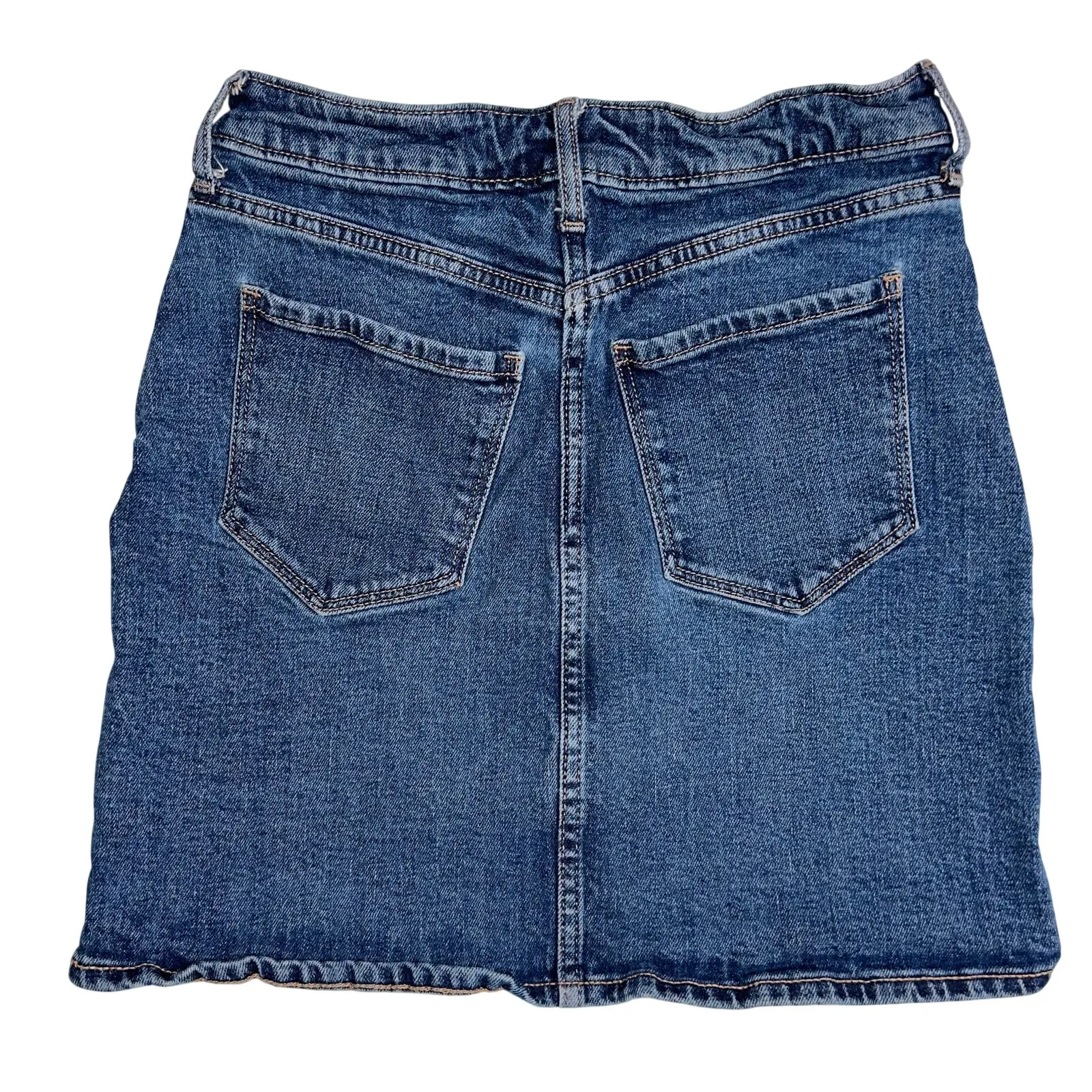 Old Navy Womens High Rise Denim Blue Jean Mini Skirt Secret Slim Pockets Size 2 - Image 3