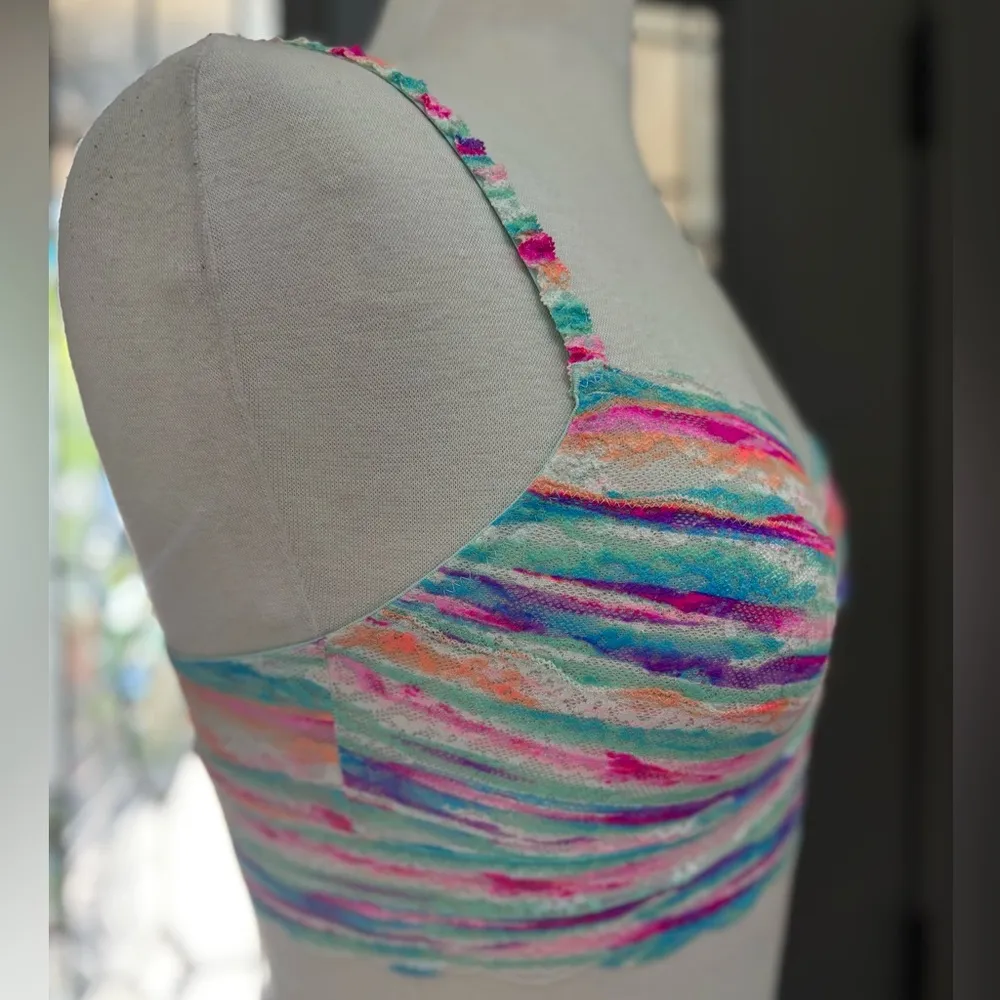 PINK Victoria’s Secret Multi Colored Laced Bralette - Image 2
