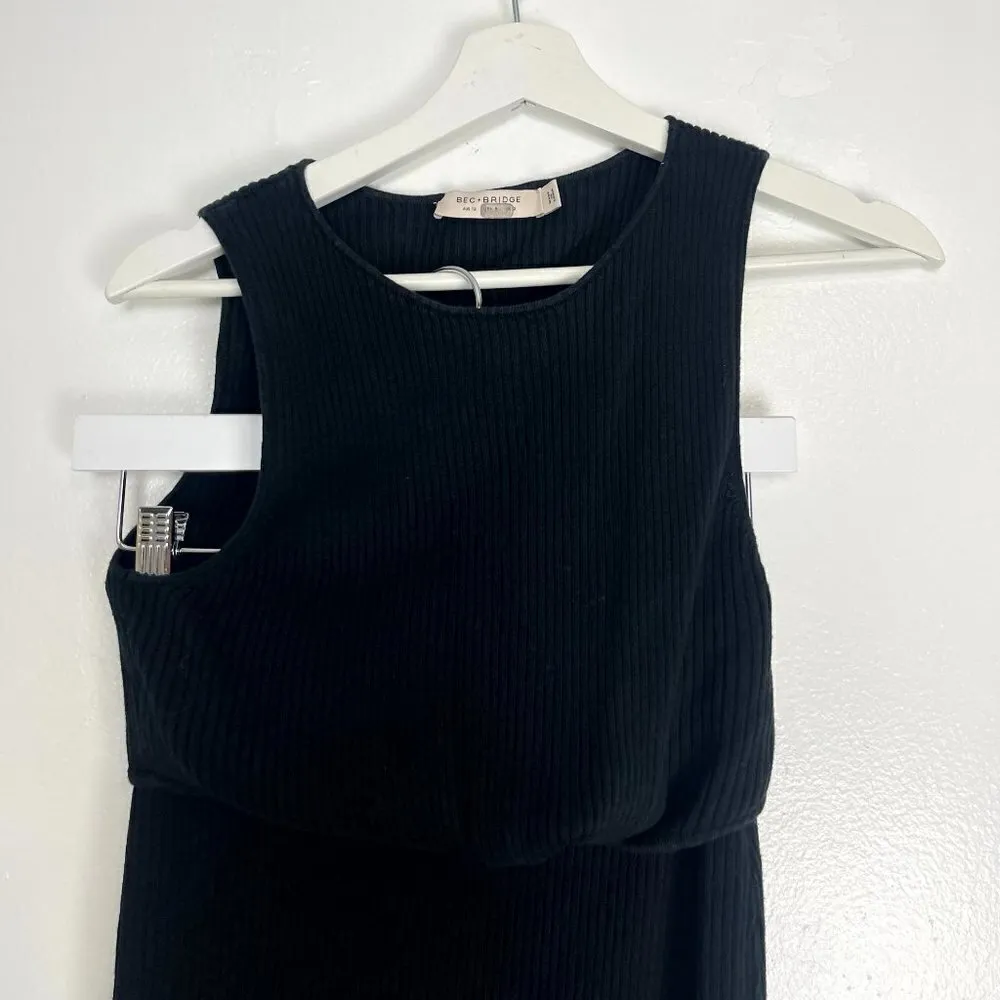 BEC+BRIDGE Riviera Knit Twist Midi Dress in Black Size US 8 - Image 7