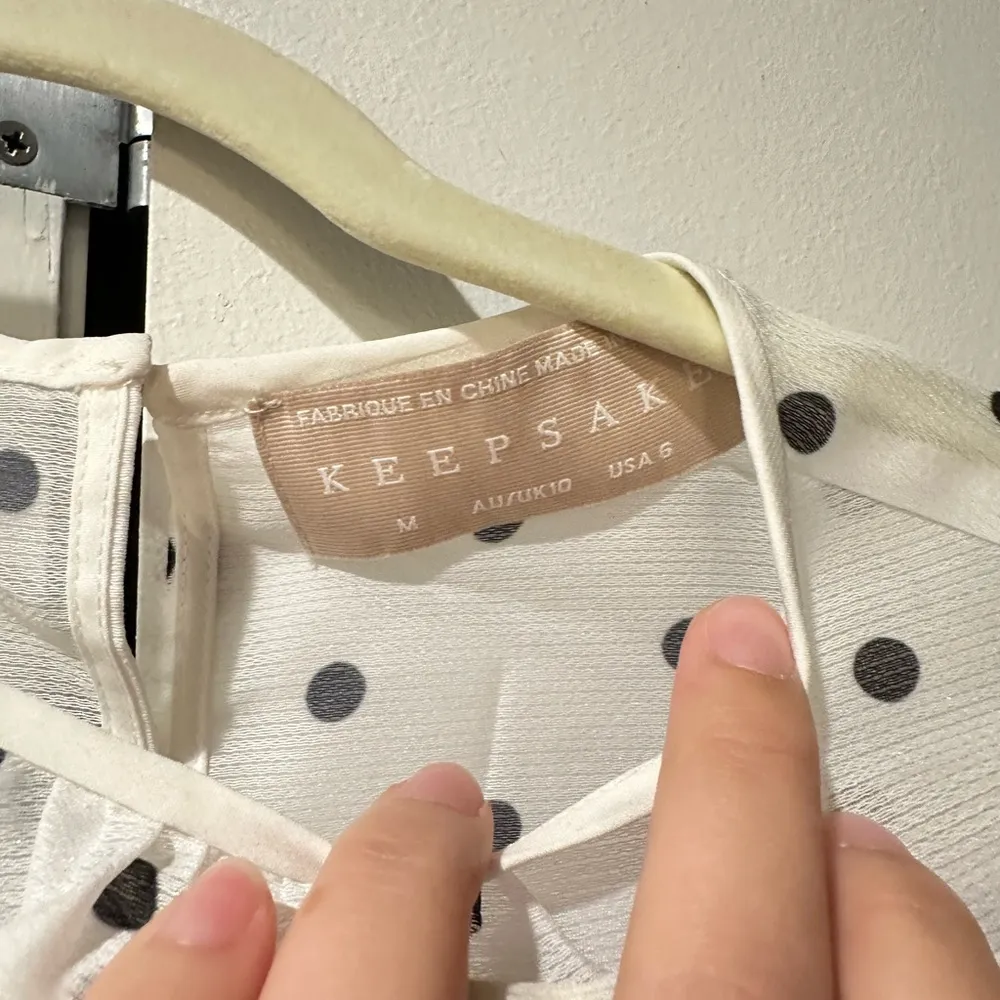 Orange and white polka dot top Keepsake Size 6 - Image 5