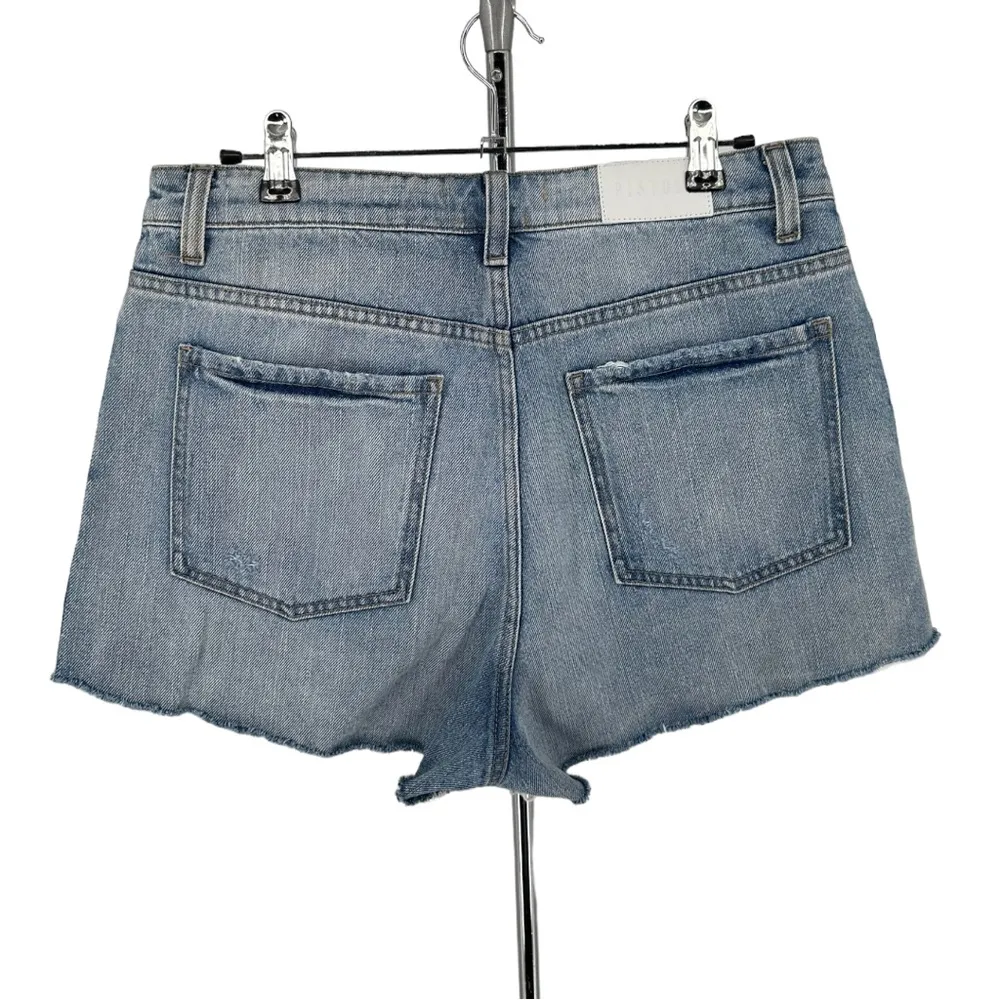 Pistola Distressed Raw Hem Cutoff Shorts with Contrast Navy Side Stripe size 29 - Image 7