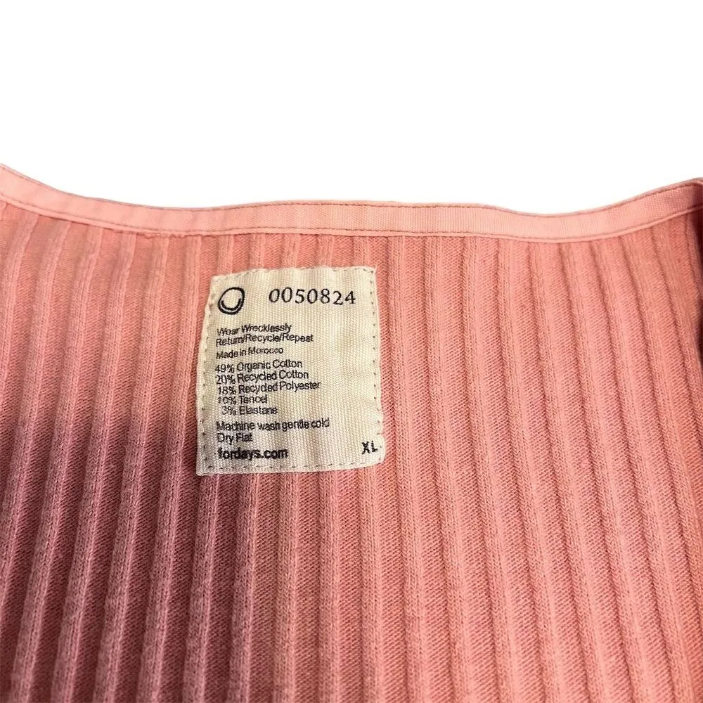 For Days Women's XL Pink Ribbed V - Image 5
